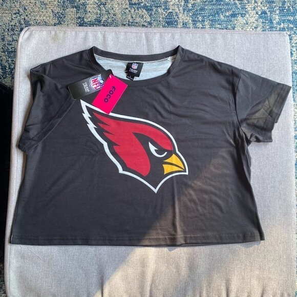 foco Women's NFL Arizona Cardinals Team Logo Ladies Crop Top Shirt - Picture 1 of 6